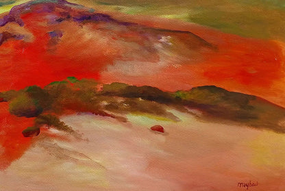Richard Mayhew was an American landscape painter, illustrator, and arts educator, of Native and - MJ Auction Gallery - Painting