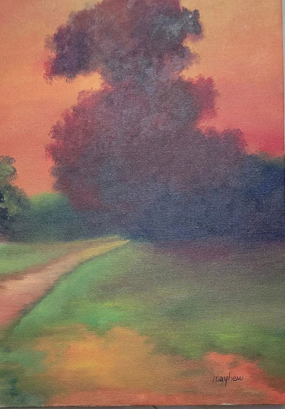 Richard Mayhew was an American landscape painter, illustrator, and arts educator, of Native and - MJ Auction Gallery - Painting