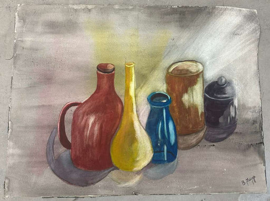 Still Life with Vases (B. Mazyp) - MJ Auction Gallery - Painting