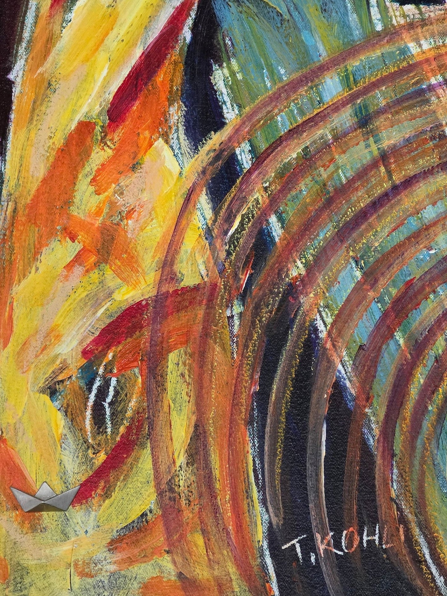 Thembinkosi Kohli ,South African Contemporary Modern Art incorporates inspiration from the subject - MJ Auction Gallery - Painting