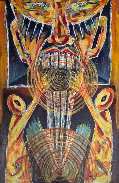 Thembinkosi Kohli ,South African Contemporary Modern Art incorporates inspiration from the subject - MJ Auction Gallery - Painting