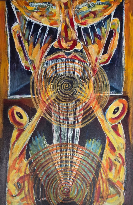 Thembinkosi Kohli ,South African Contemporary Modern Art incorporates inspiration from the subject - MJ Auction Gallery - Painting