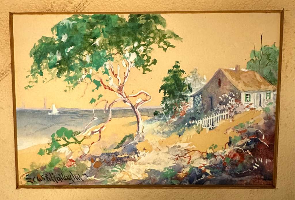 Watercolor Coastal Landscape (Sear Galleger) - MJ Auction Gallery - Painting