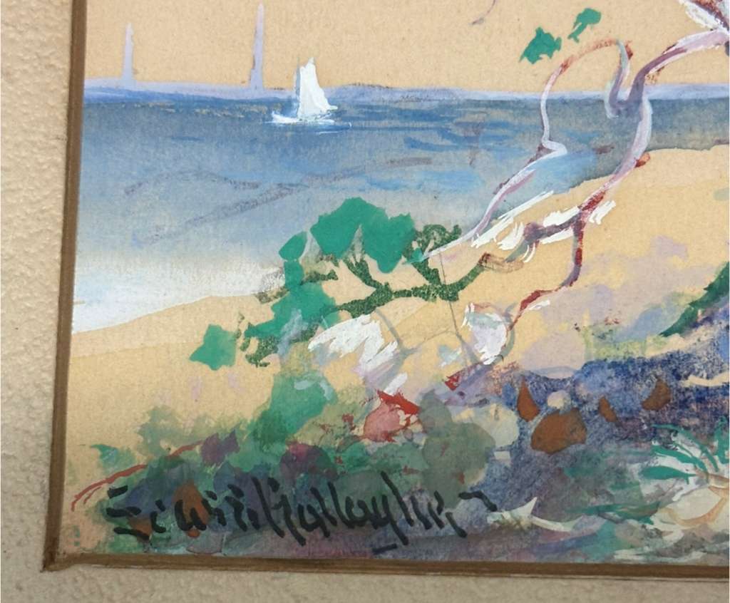 Watercolor Coastal Landscape (Sear Galleger) - MJ Auction Gallery - Painting
