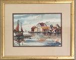 Watercolor Coastal Scene (Jane Peterson)