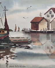 Watercolor Coastal Scene (Jane Peterson)