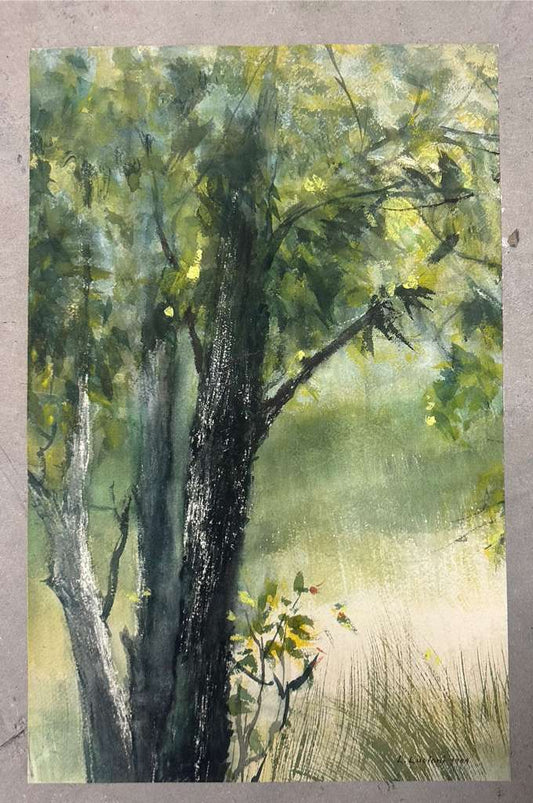 Watercolor Landscape (L. Lucioni) - MJ Auction Gallery - Painting