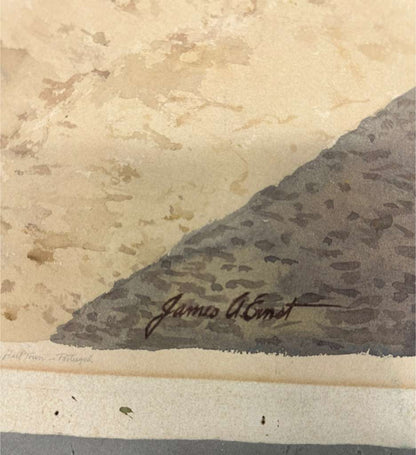 Watercolor Landscape with Horse and Birds (James A. Ernist) - MJ Auction Gallery - Painting
