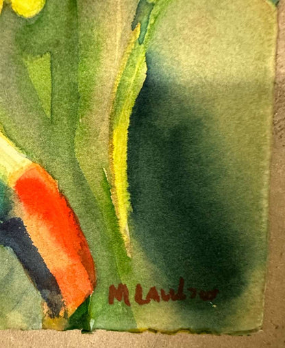 Watercolor of a Flower (Maggie Laubsei) - MJ Auction Gallery - Painting