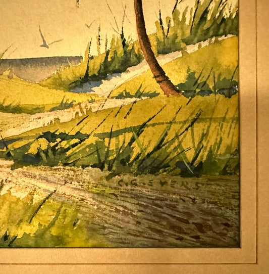 Watercolor Tropical Landscape (Carl G. Evers) - MJ Auction Gallery - Painting