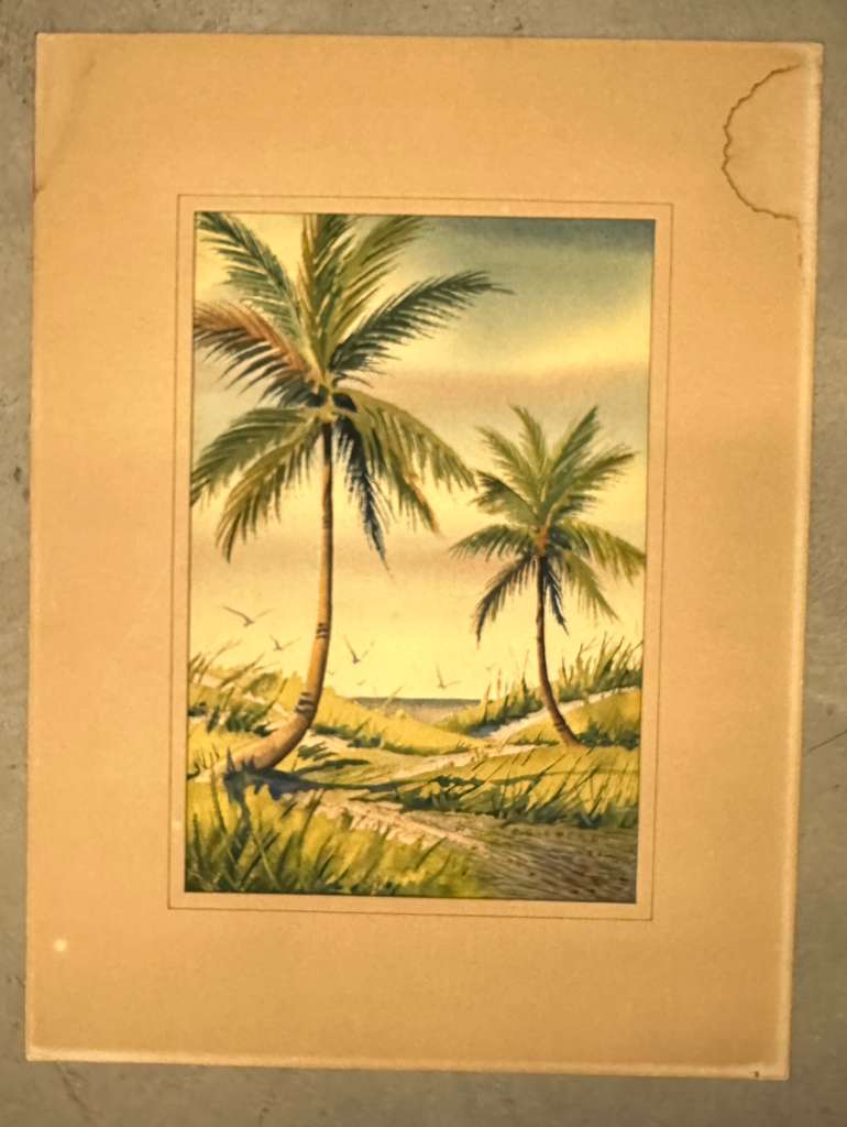Watercolor Tropical Landscape (Carl G. Evers) - MJ Auction Gallery - Painting