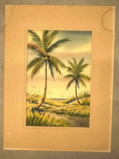 Watercolor Tropical Landscape (Carl G. Evers) - MJ Auction Gallery - Painting