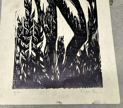 Woodcut of Stylized Female Figure (Roger Fry) - MJ Auction Gallery - Painting